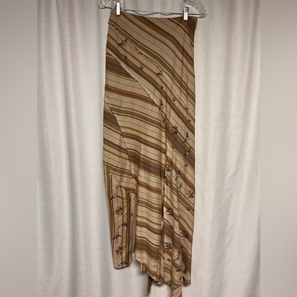 Free People Imogene Maxi Skirt Peach Combo NWOT - Picture 6 of 9